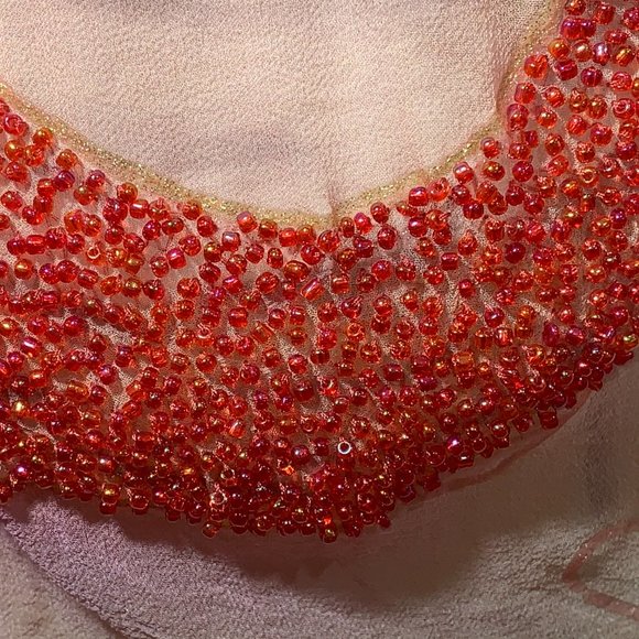 Silk Sequins & Beaded Coverup - Picture 9 of 12